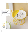 Ceramic Cat Food Bowl | High Foot Raised Pet Bowl | Cat Dog Feeding Dish | Cervical Spine Care | Outdoor Ceramic Bowl with Iron Stand | Anti-Tip Pet Feeder