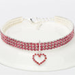 New Cat Dog Collar | Three Row Elastic Rhinestone Pet Collars | Love Decoration Necklace | Puppy Kitten Ornament | Pets Supplies