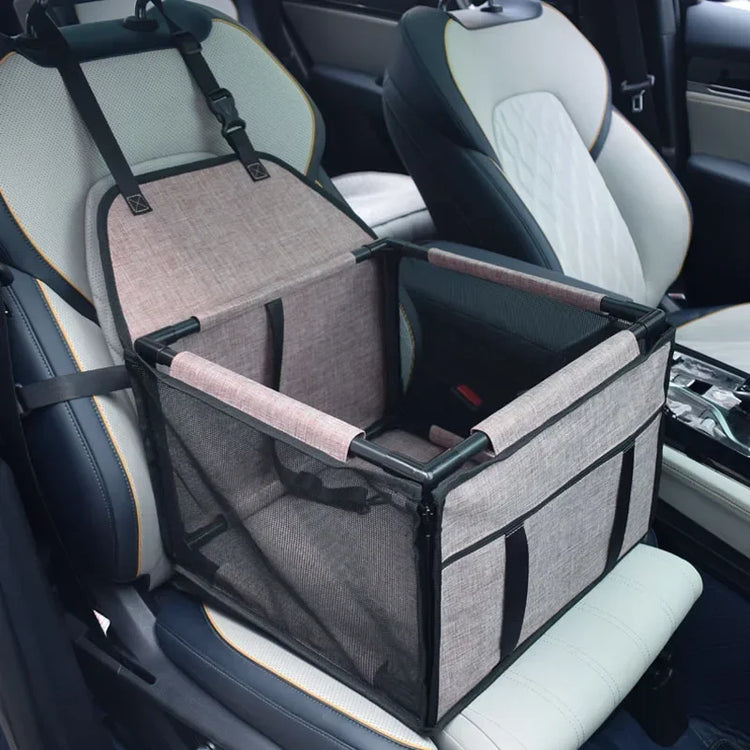 Waterproof Dog Car Seat Carrier – Portable Travel Basket for Small & Medium Pets, Hammock-Style Safety Seat
