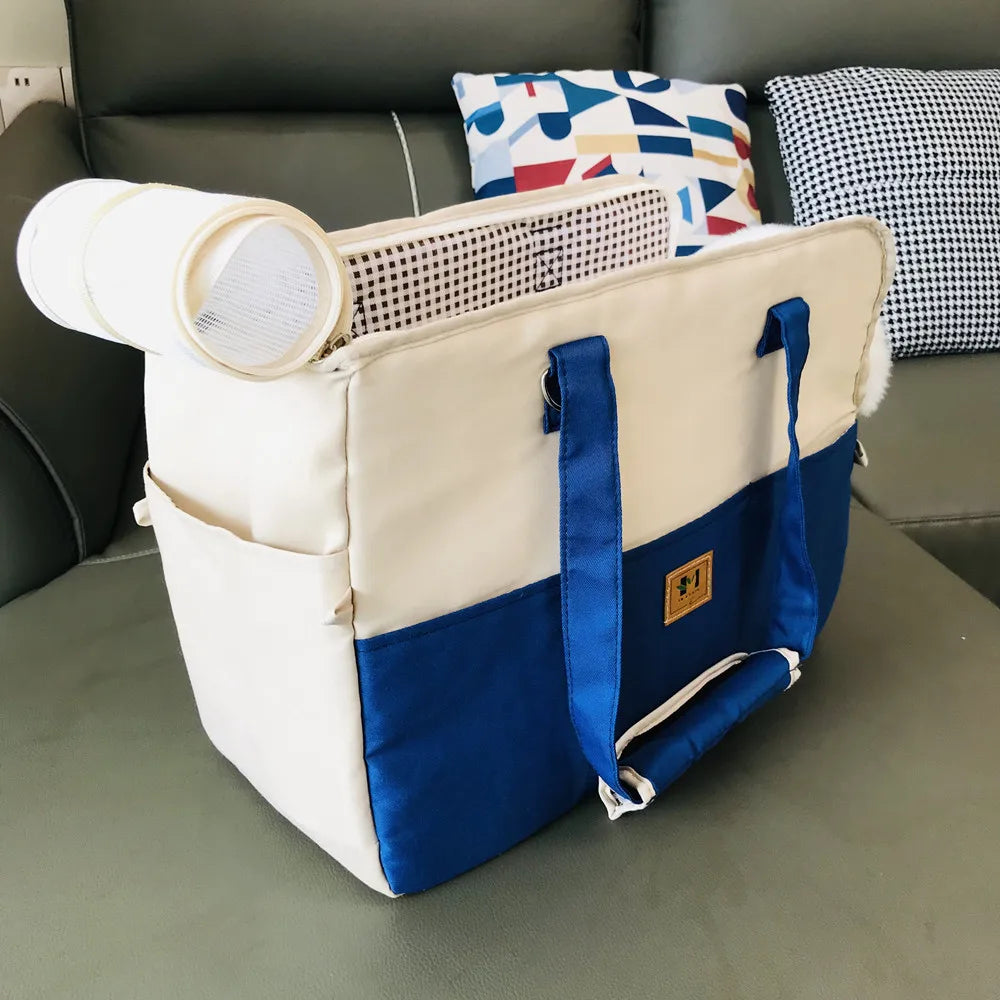 Portable Soft-Sided Pet Carrier Bag – Breathable Travel Duffle for Small Dogs and Cats
