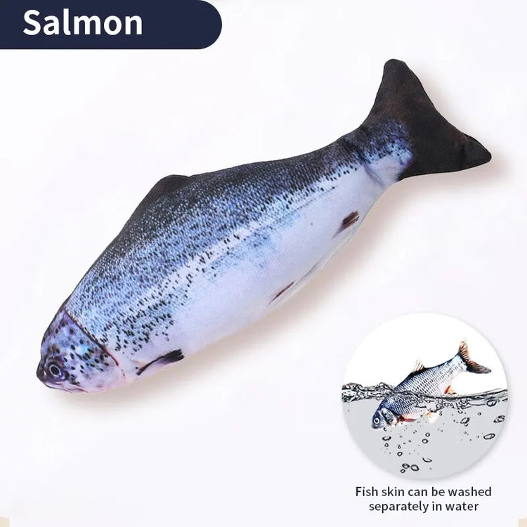 Cat/Dog Toy – USB Charging Electric Floppy Fish | Simulation Interactive Pet Chew Toy | Teeth Grinding & Training Play Toy