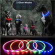 LED Luminous Dog Collar Light Rechargeable Flashing Safety Collar for Nighttime Walking