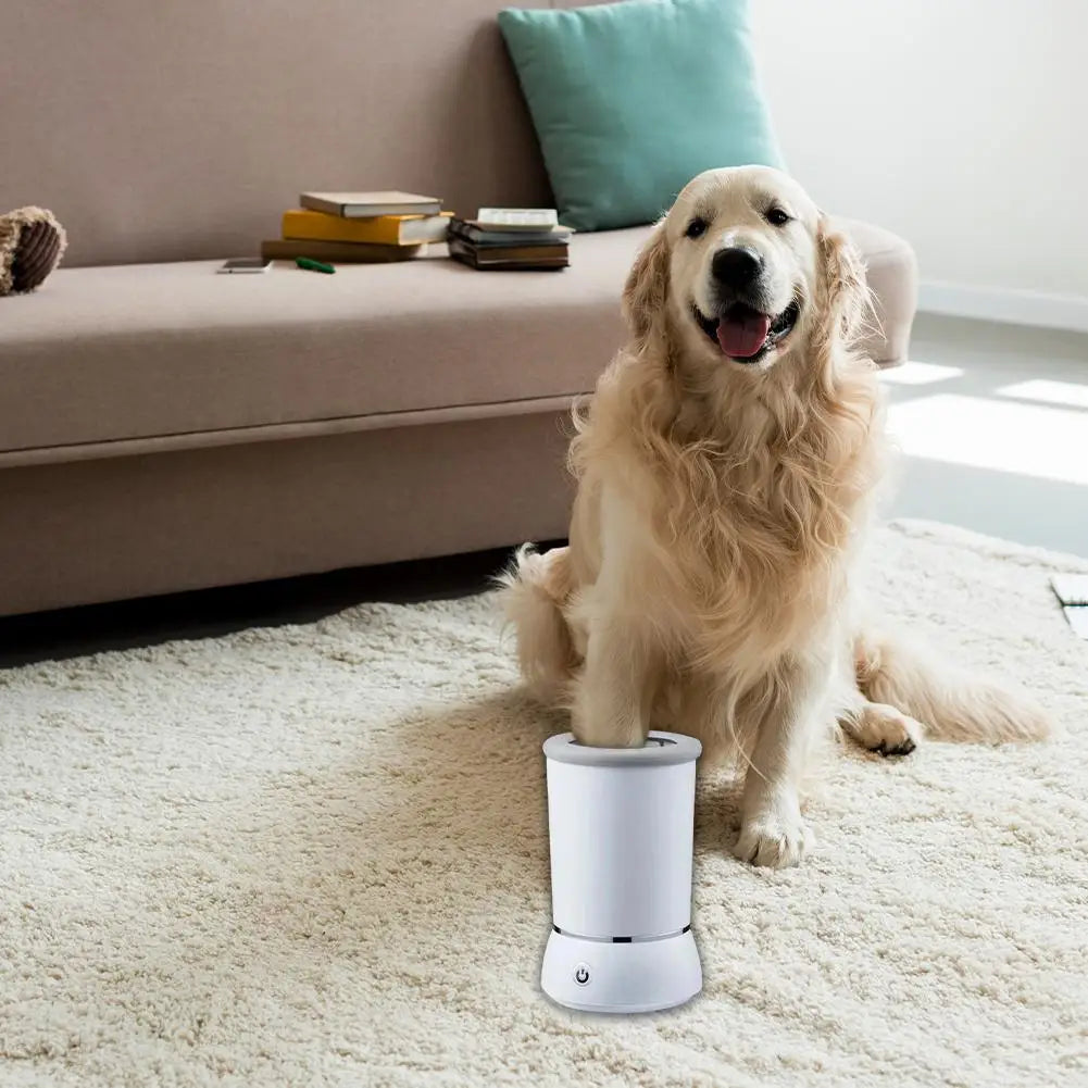 Dog Paw Cleaner Automatic Pet Foot Paw Washer Electric Paw Massager USB Cable Operated for Small Medium Dogs Cats