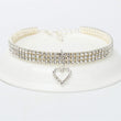 New Cat Dog Collar | Three Row Elastic Rhinestone Pet Collars | Love Decoration Necklace | Puppy Kitten Ornament | Pets Supplies