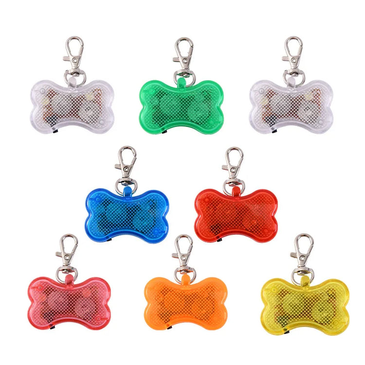 LED Luminous Dog Tag Pendant – Glow in the Dark Safety Collar Accessory for Dogs and Cats