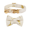 Cat Collar Bowknot | Adjustable Safety Personalized Pet Collar - Customized Name | Soft Corduroy with Bell