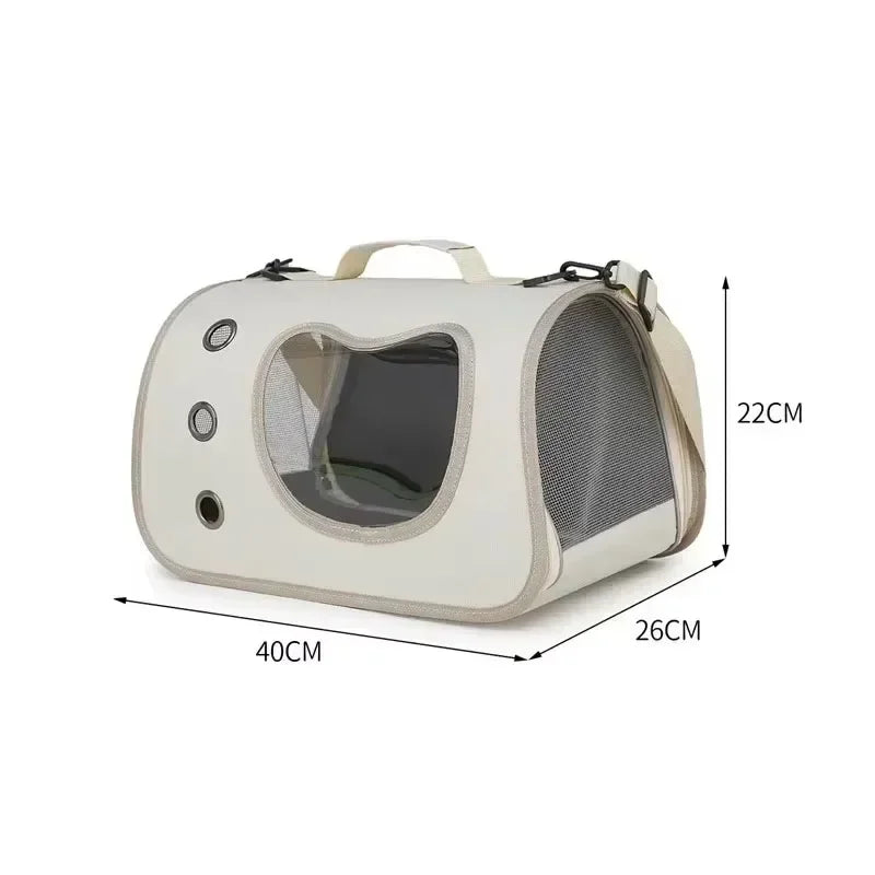 Portable Cat Carrier Bag – 360° Mesh Ventilated | Collapsible Handheld Tote | Small Pet Travel Backpack for Cats/Puppies