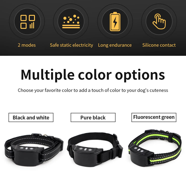 Automatic Anti-Bark Dog Training Collar – USB Rechargeable with Sound & Shock Modes