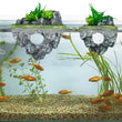 Suspended Island Fish Tank Decorative Creative Floating Stone Simulation Plants Caverns Crafts Ornaments Aquarium Accessories
