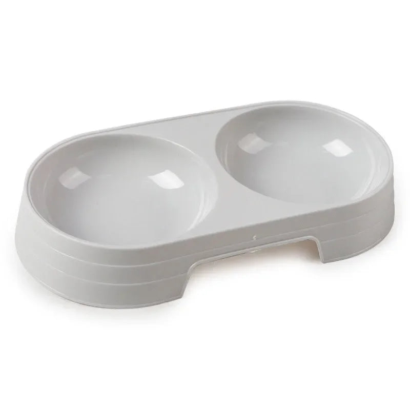 Double Pet Bowl for Small Dogs & Cats – Stainless Steel Food and Water Feeder with Non-Slip Base