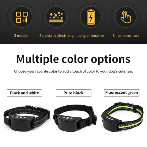 Automatic Anti-Bark Dog Training Collar – USB Rechargeable with Sound & Shock Modes