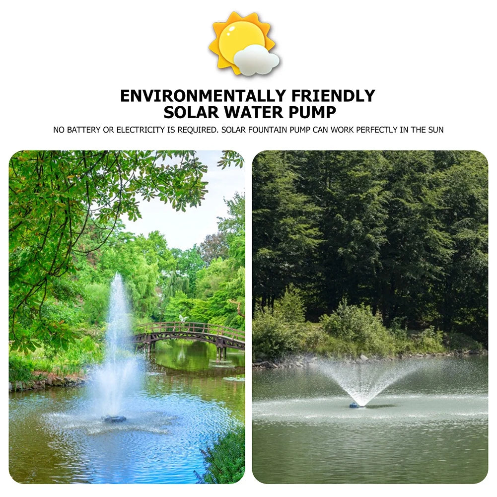 2.2W Solar Bird Bath Fountain | Floating Water Pump with LED Light & 6 Spray Nozzles for Birdbaths, Ponds, and Outdoor Water Features