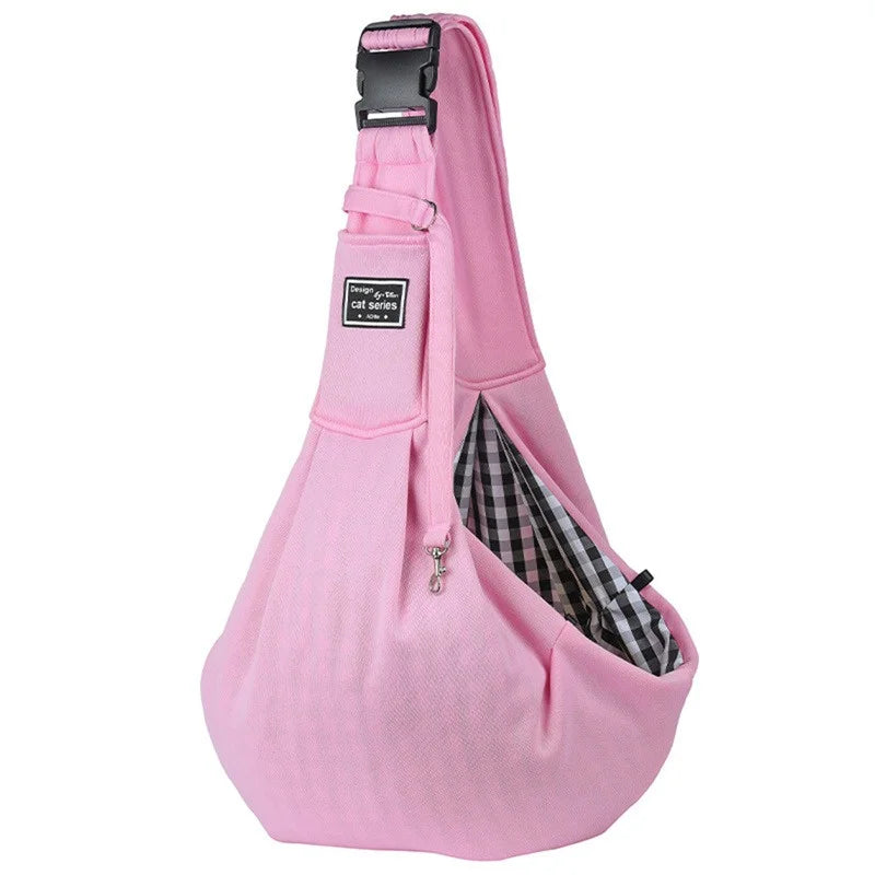Adjustable Pet Carrier Sling Bag – Soft, Breathable Shoulder Tote for Small Dogs & Cats
