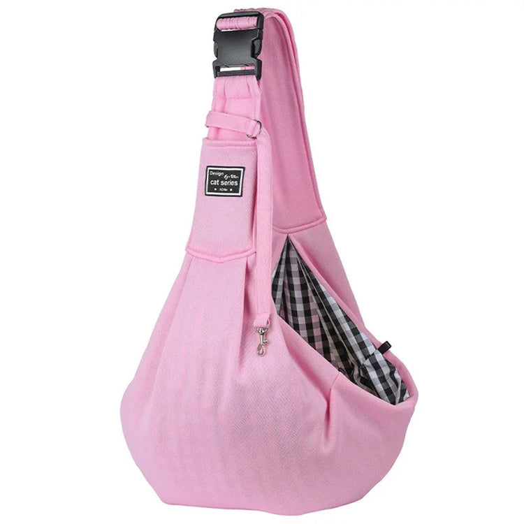 Adjustable Pet Carrier Sling Bag – Soft, Breathable Shoulder Tote for Small Dogs & Cats