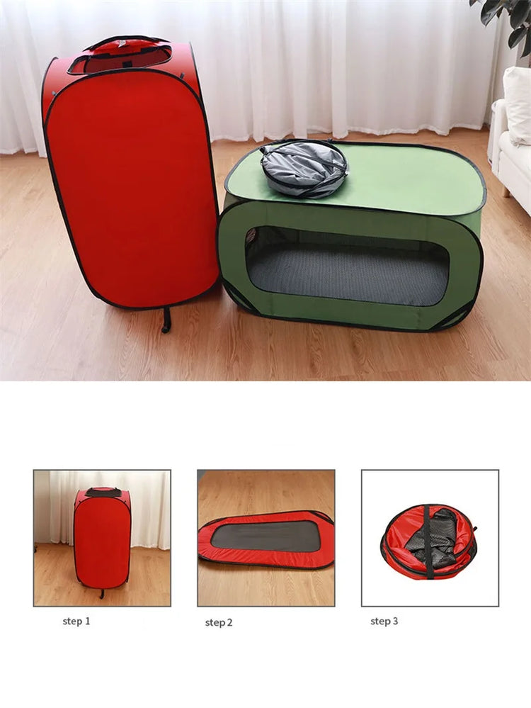 Portable Large Dog Bed Pop-Up Kennel – Indoor Outdoor Crate for Pets, Car Seat Kennel & Cat Bed
