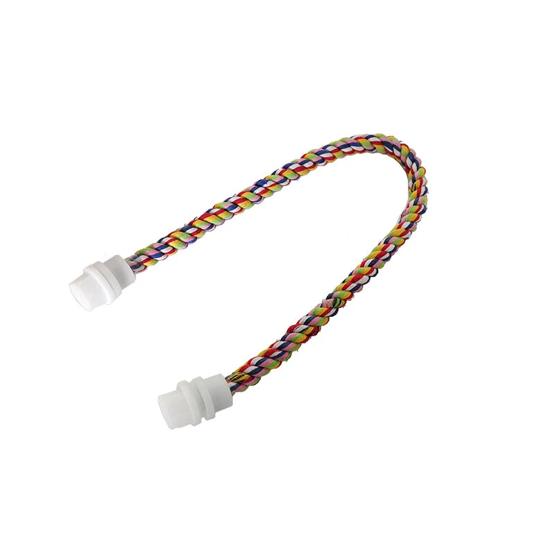 Bird Molar Toy | Durable Bendable Cotton Rope | Multi-color Parrot Standing Perch for Cockatiel | Parrot Cage Bird Toy