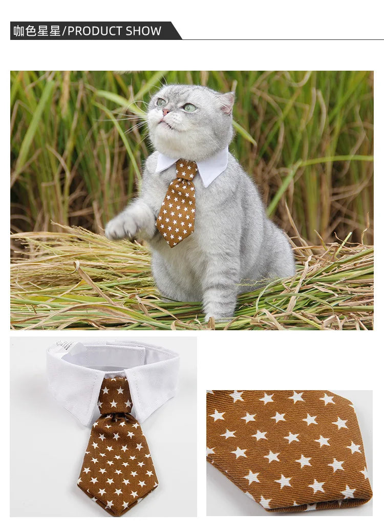 Gift Pet Dog/Cat Formal Necktie | Tuxedo Bow Tie - Black and Red Collar for Dog/Cat | Pet Accessories for Wedding, Holiday, and Party