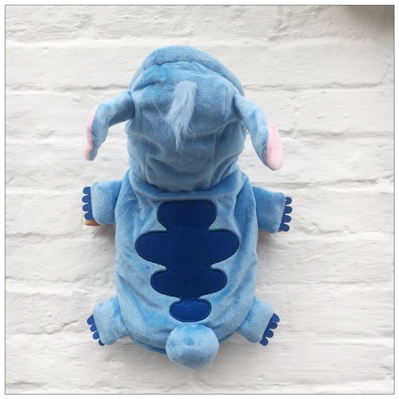 Autumn Winter | Cartoon Pet Clothing | Stitch Same Style | Cat/Dog Clothing | Two-Leg Pet Transformation Outfit | Warm Cotton Clothes