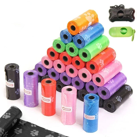 1-100 Rolls Dog Poop Bag Outdoor Cleaning Poop Bag Outdoor Clean Pet Supplies For Dog 15bags/roll Refill Garbage Bag Pet Supply