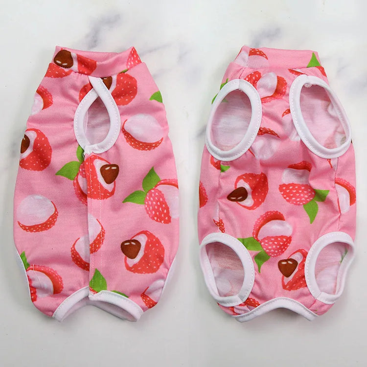 Cat/Small Dog Recovery Suit | Anti-Licking Sterilization Clothes | Breathable Surgery Vest for Spring/Summer