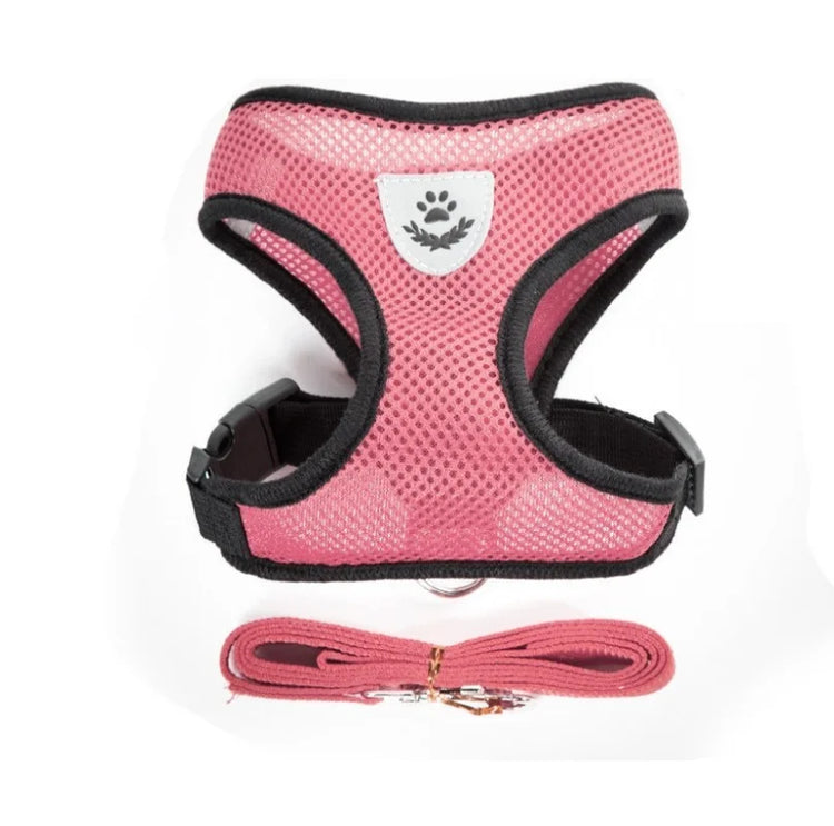 Cat Dog Harness With Lead Leash | Adjustable Vest | Polyester Mesh | Breathable Harnesses | Reflective Strap - Small Dog Cat Accessories
