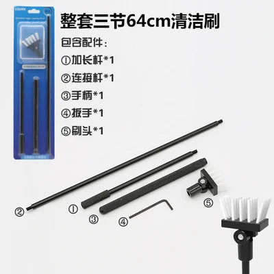 Adjustable Rotatable Aquarium Cleaning Brush – Freshwater & Saltwater Fish Tank Scrubber with Aluminum-Magnesium Handle