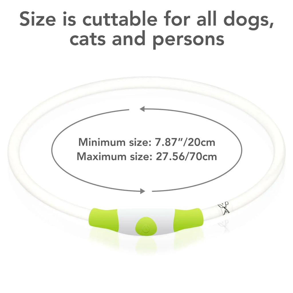 LED Luminous Dog Collar Light Rechargeable Flashing Safety Collar for Nighttime Walking