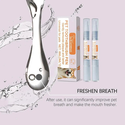 Pet Teeth Cleaning Gel Pen for Dogs and Cats – Oral Care, Breath Freshener, Tartar & Stain Remover