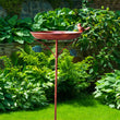 Bird Bath For Outdoor Decorative Birdbath For Garden Courtyard Decoration Bird Feeding And Water Bathing Basin With Base Stake