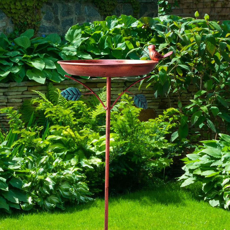 Bird Bath For Outdoor Decorative Birdbath For Garden Courtyard Decoration Bird Feeding And Water Bathing Basin With Base Stake