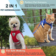 Adjustable Nylon Dog Harness with Walking Lead – Comfortable Mesh Vest for Small and Medium Pets