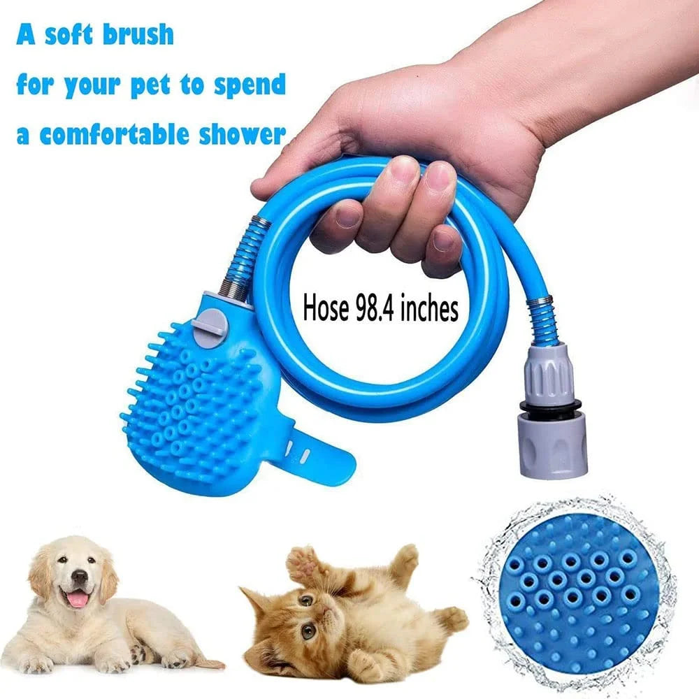 Pet Dog Shower Head Dogs Wash Clean Massage Tool Pet Bath Tool Shower Sprayer with Brush for Dog Cleaning Massage Indoor Outdoor