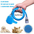 Pet Shower Sprayer with Massage Brush – 2.5M Hose, Indoor & Outdoor Use for Dogs and Cats