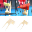 4Pcs Bird Fruit Forks | Parrot Cage Feeding Tools | Plastic Food Holder for Fruits & Veggies | Clip-On Feeding Accessories for Birds & Small Pets