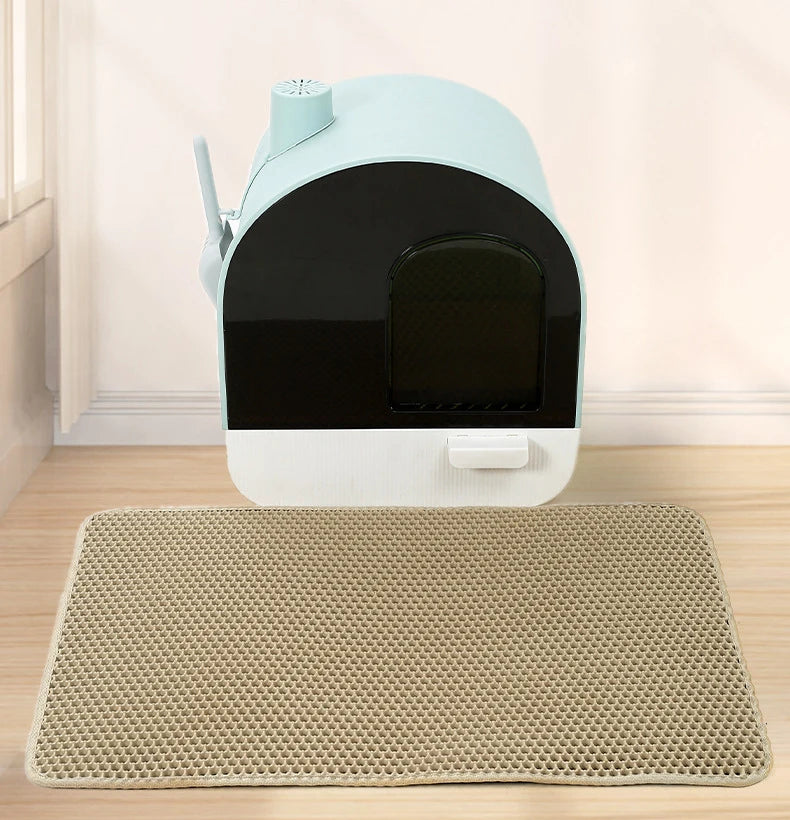 Waterproof Cat Litter Mat | Pet Toilet Double Layer Foldable Cat Litter Basin Mat | Nonslip Washable Clean Supplies | Cat Sand Pad