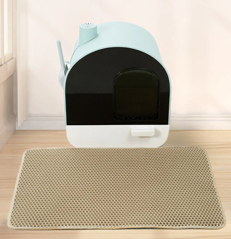 Waterproof Cat Litter Mat | Pet Toilet Double Layer Foldable Cat Litter Basin Mat | Nonslip Washable Clean Supplies | Cat Sand Pad