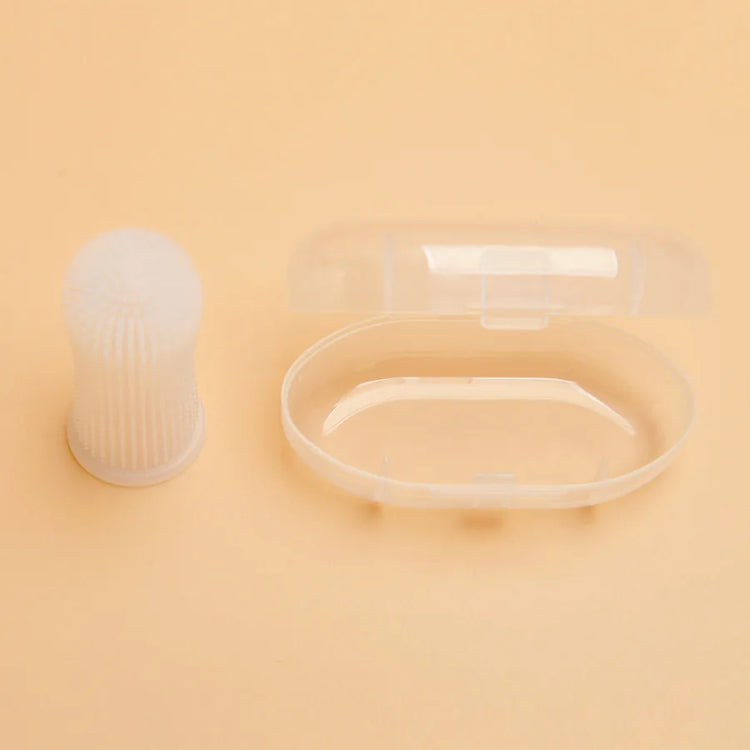 Pet Finger Toothbrush | Oral Cleaning for Cats & Dogs | Silicone Bristle Toothbrush | Dental Care Cleaning Products