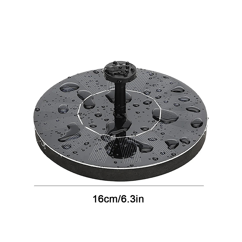 2.2W Solar Bird Bath Fountain | Floating Water Pump with LED Light & 6 Spray Nozzles for Birdbaths, Ponds, and Outdoor Water Features