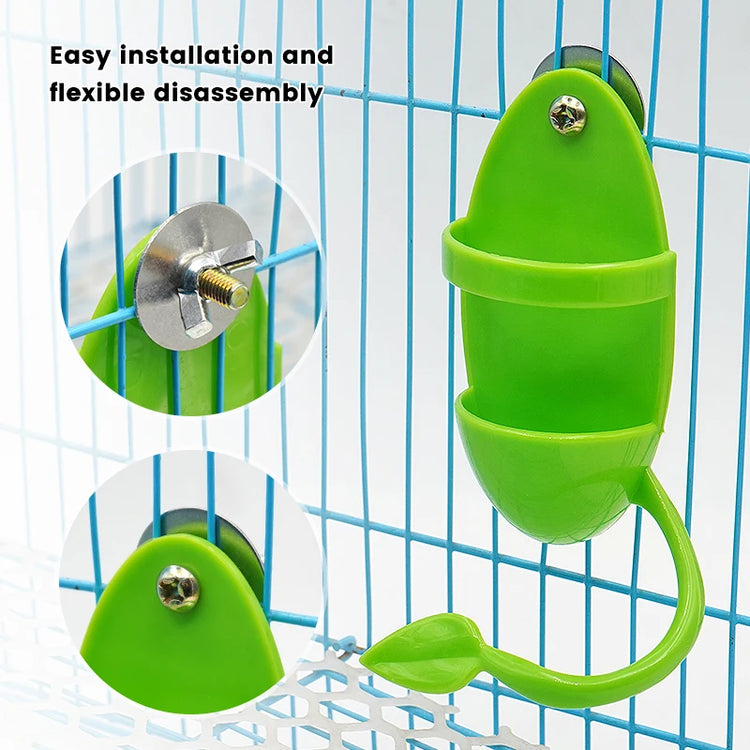Parrot Food Feeder | Bird Perching Frame Toy | Bird Cage Feeder | Plastic Pet Feeding Box