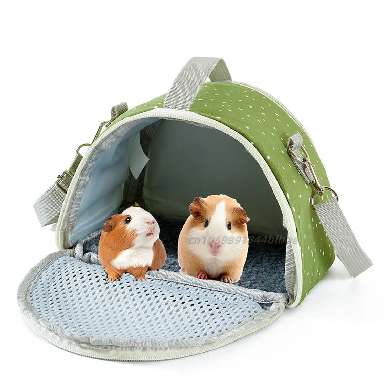 Portable Breathable Small Pet Carrier Bag – Travel Backpack for Hamsters, Guinea Pigs, Rabbits, Reptiles, and More