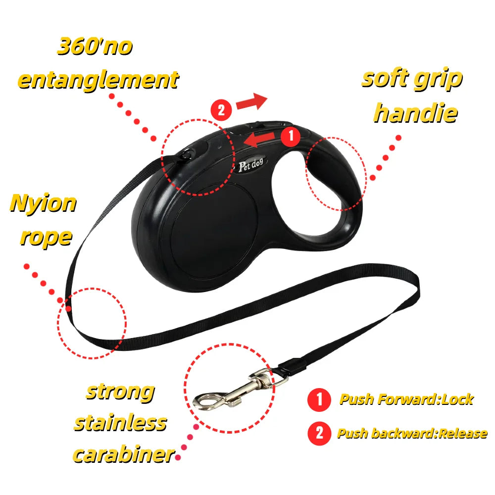 Dog Leash Automatic Retractable Pet Leash For Small Medium Dogs Cat Lead Extend Outdoor Walking Traction Rope Chihuahua Supplies