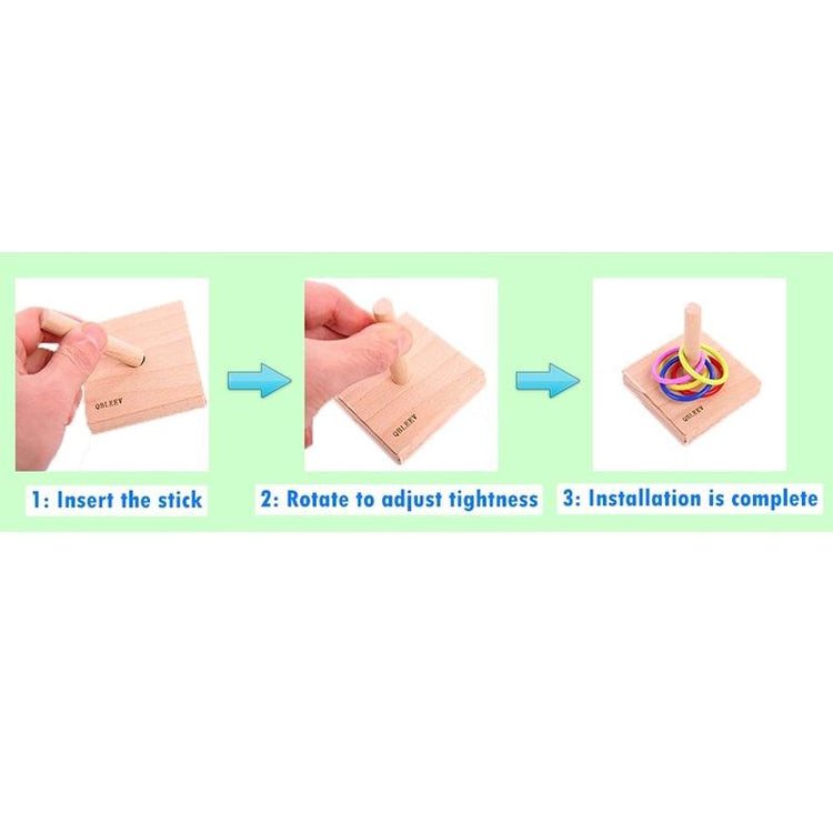 Bird Training Ring Toy | Parrot Educational Toys - Interactive Bird Supplies | Random Color Bird Toy | Wood + Plastic