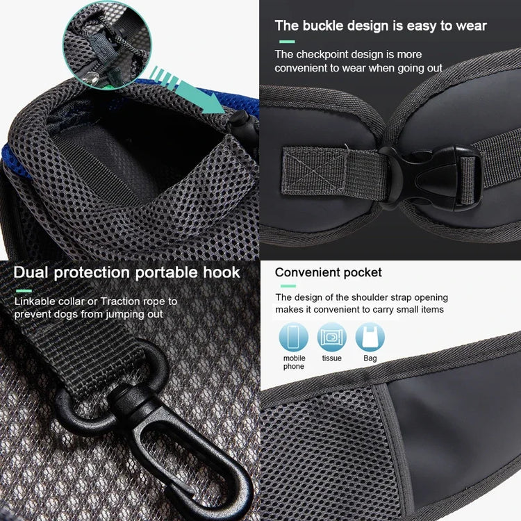 Pet Carrier Backpack Travel Tote | Mesh Sling Shoulder Bag for Cats/Dogs