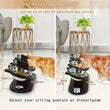 3-Tier Elevated Cat Feeder | Adjustable 15° Angle | Wood & Stainless Steel | Raised Pet Bowl Stand | Multi-Cat Feeding Station | Detachable Bowls | Easy Assembly