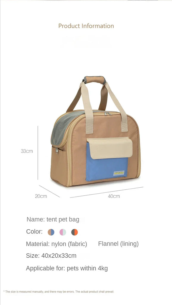 Pet Carrier Bag for Cats Travel Backpack/Transport for Dogs | Expandable Tunnel & Shoulder Strap Options