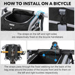 Multifunctional Soft-Sided Dog Bike Basket – Expandable Pet Carrier Backpack with 4 Open Doors