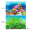 3D Aquarium Background Poster – Double-Sided Ocean Plant Design Fish Tank Sticker Decor