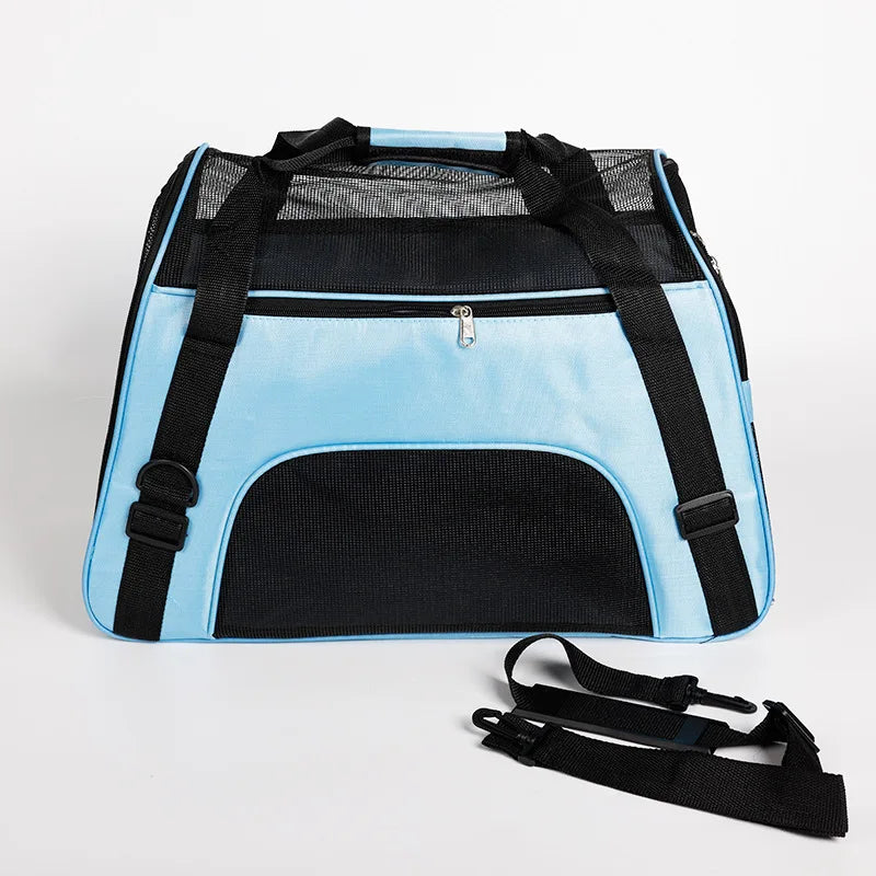 Cat Bags | Soft-Sided Portable Dog Carrier | Mesh Breathable Handbag | Foldable Pet Travel Transport Bag