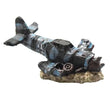 Mini Shipwreck Aircraft Aquarium Ornament – Resin Underwater Decor for Fish Tank