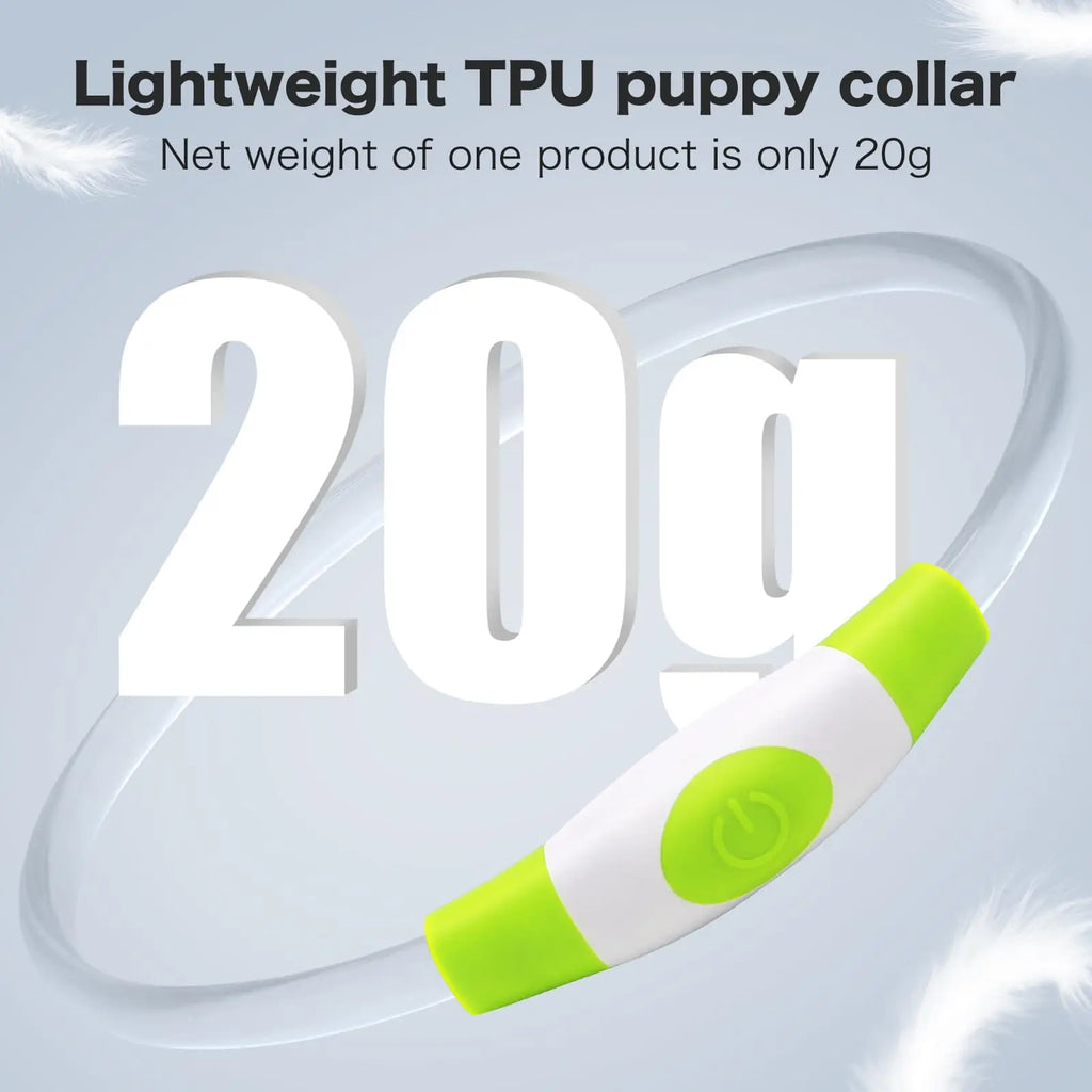 LED Luminous Dog Collar Light Rechargeable Flashing Safety Collar for Nighttime Walking
